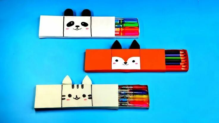Поделки самоделки пенал из бумаги 3 Easy paper PENCIL BOX idea How to make a diy pencil case Diy pencil case, Diy 