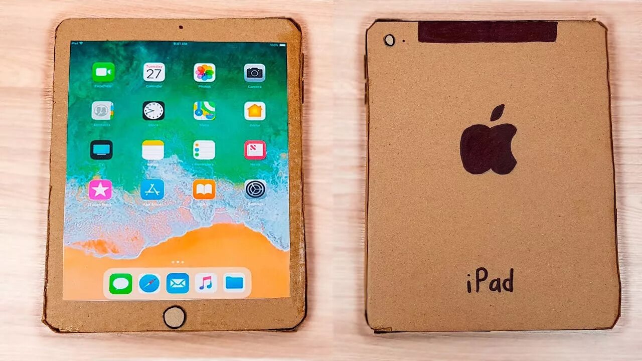 Поделки самоделки планшет How to Make iPad from Cardboard - Easy DIY Apple Crafts - YouTube