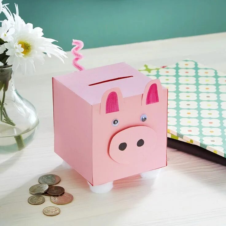Поделки самоделки подарки Kids ClubÂ ® Spring Break Piggy Bank Pig crafts, Piggy bank diy, Kindergarten cr