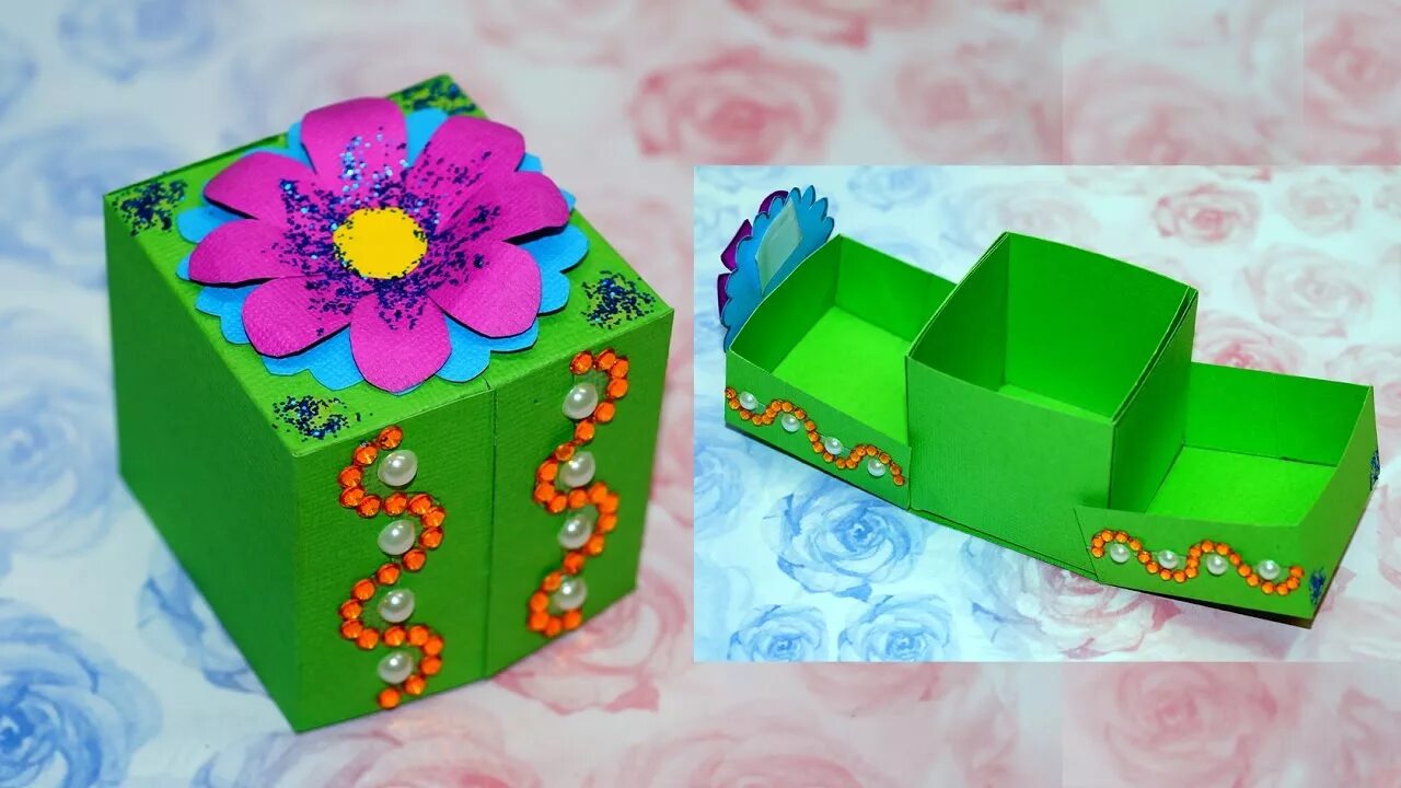 Поделки самоделки подарок маме DIY paper crafts idea - gift box ideas craft Gift box making DIY box gift ideas 