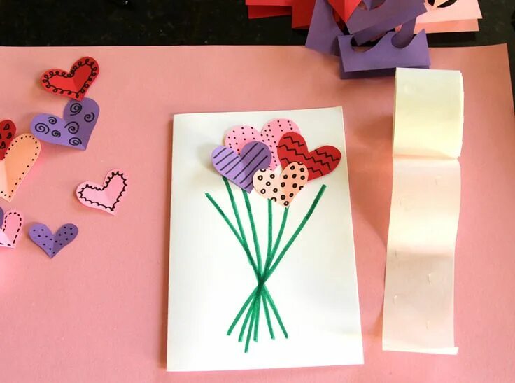 Поделки самоделки подарок маме Bouquet of Hearts Card for Valentine's Day - Make and Takes in 2022 Valentines d
