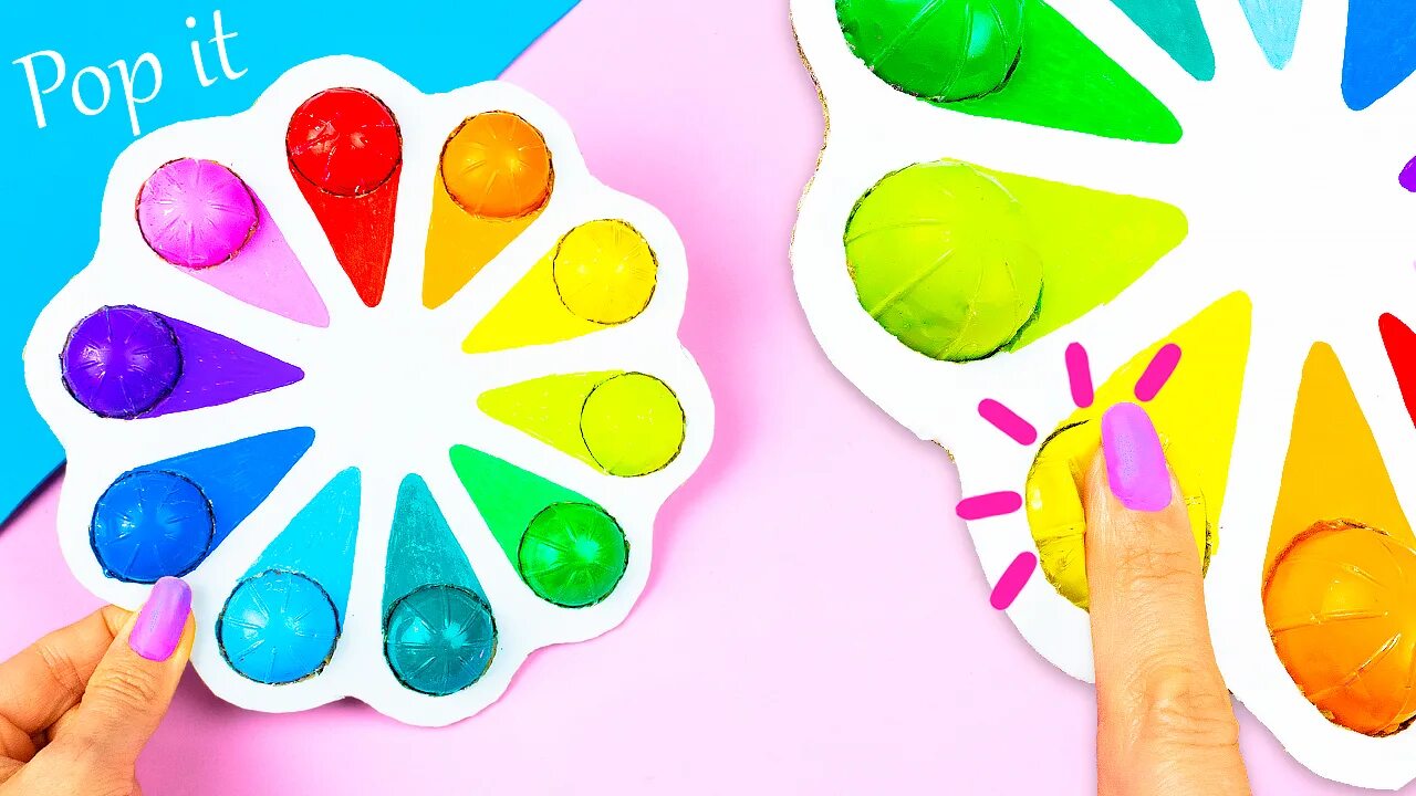 Поделки самоделки поп ит Антистресс Pop it игрушка Пупырка своими руками Как сделать Поп ит Diy - смотрет