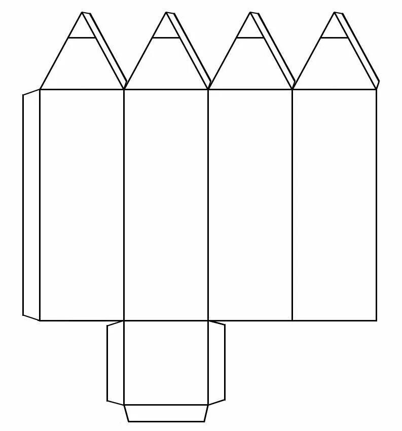 Поделки самоделки простые из бумаги Pencil Gift Box Template