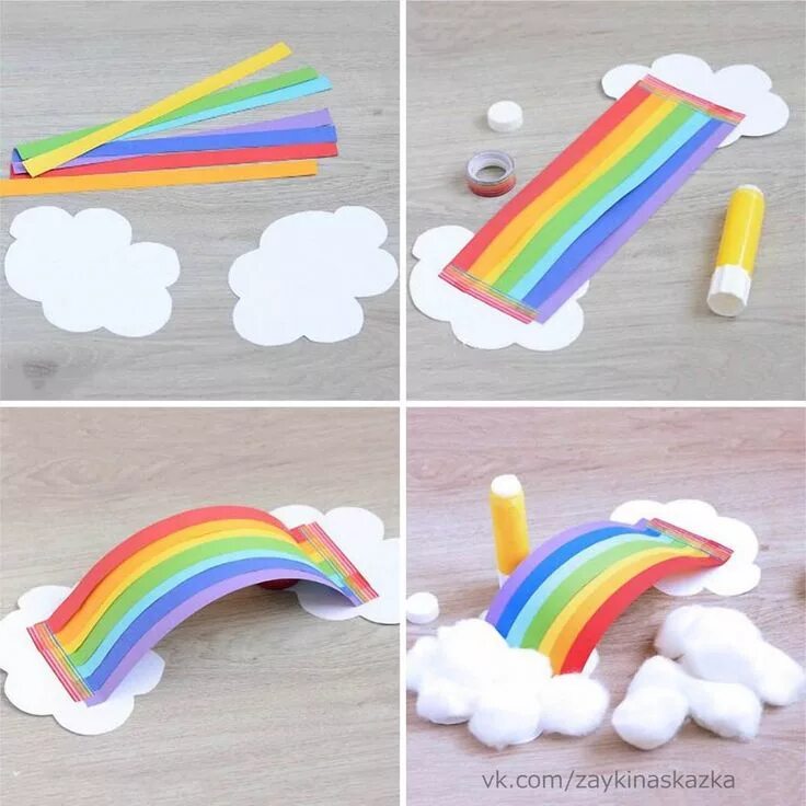 Поделки самоделки радужные Белка Поделка Manualidades, Artesanías de arco iris, Manualidades de papel facil
