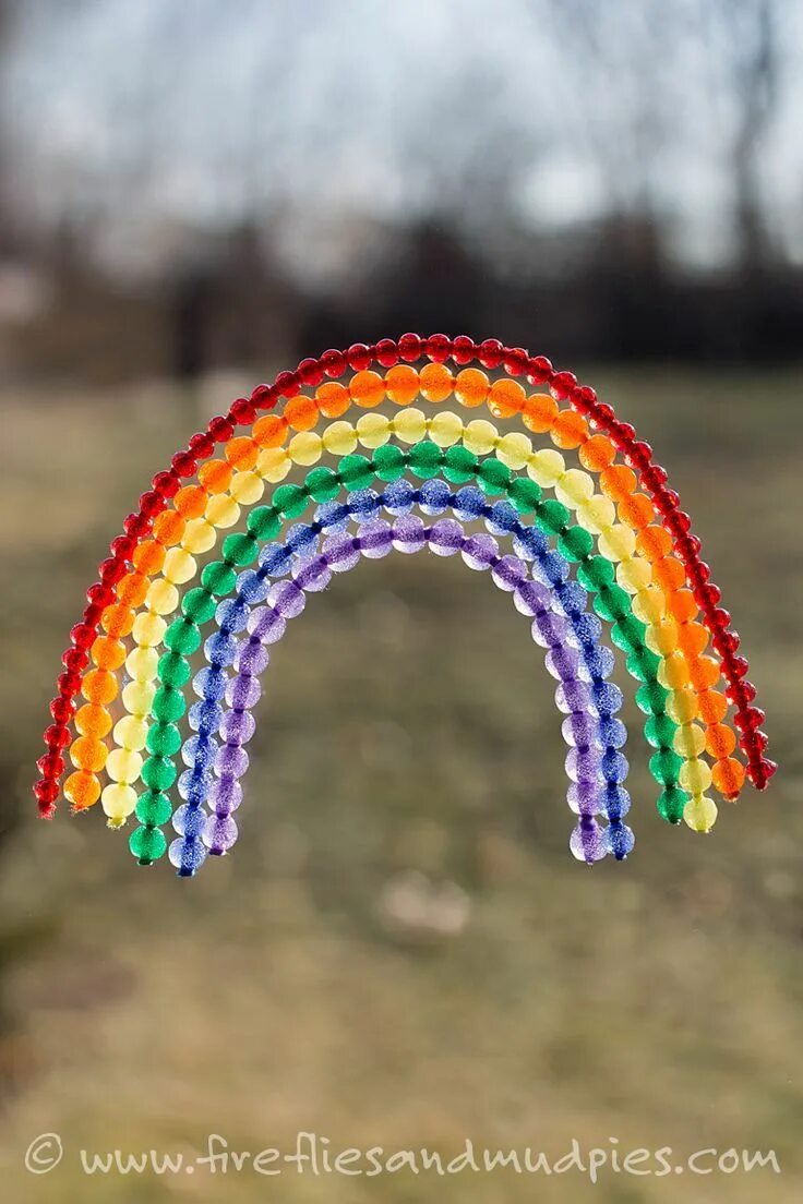 Поделки самоделки радужные Fused Bead Rainbow Suncatcher Craft for Kids St patricks day crafts for kids, St