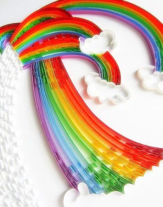 Поделки самоделки радужные ♥ Colors of the Rainbow Quilling patterns, Origami and quilling, Quilling paper 