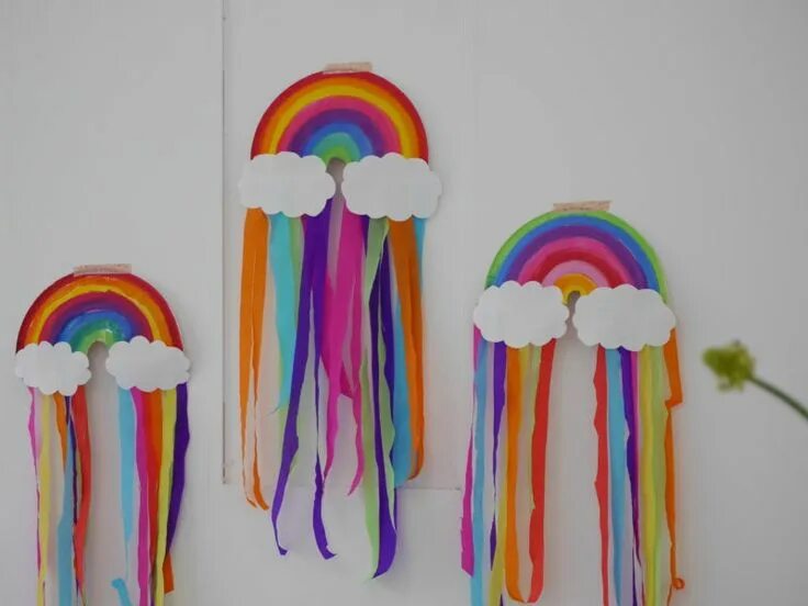 Поделки самоделки радужные Regenbogen Bilder Deko - MiniMenschlein.de ♡ Basteln frühling kinder, Herbstdeko
