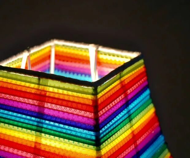 Поделки самоделки радужные Ribbon Wrapped Lampshade Ribbon wrap, Rainbow diy, Joann craft store
