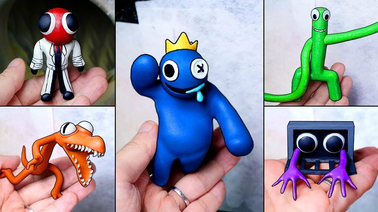Поделки самоделки радужные друзья ROBLOX Making RAINBOW FRIENDS Sculptures Timelapse - YouTube