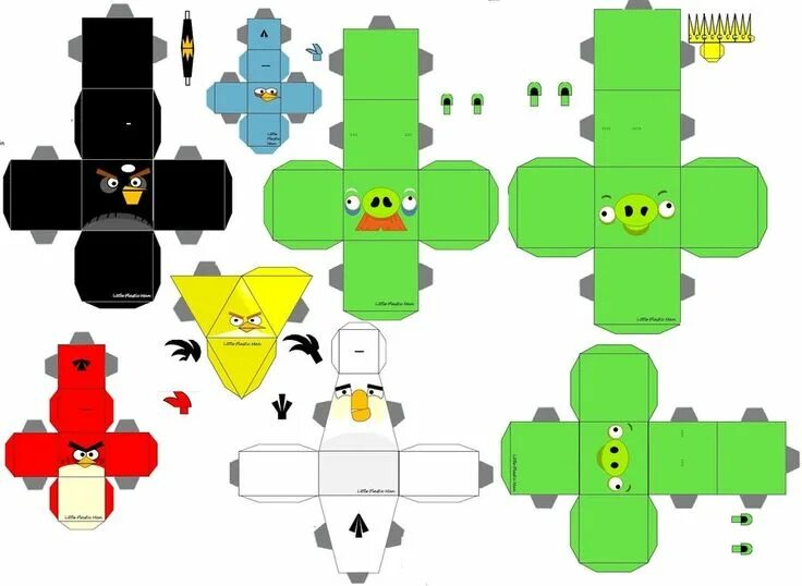 Поделки самоделки распечатать Angry Birds Cubeecraft Diy geschenke basteln, Bommel machen, Basteln anleitung