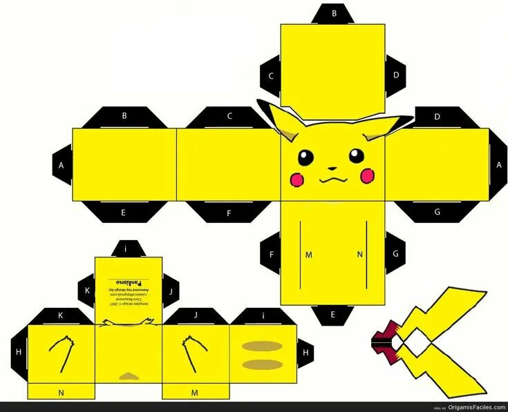 Поделки самоделки распечатать Pikachu for Kristin Pokemon, Manualidades de pokemon, Pokemon de papel
