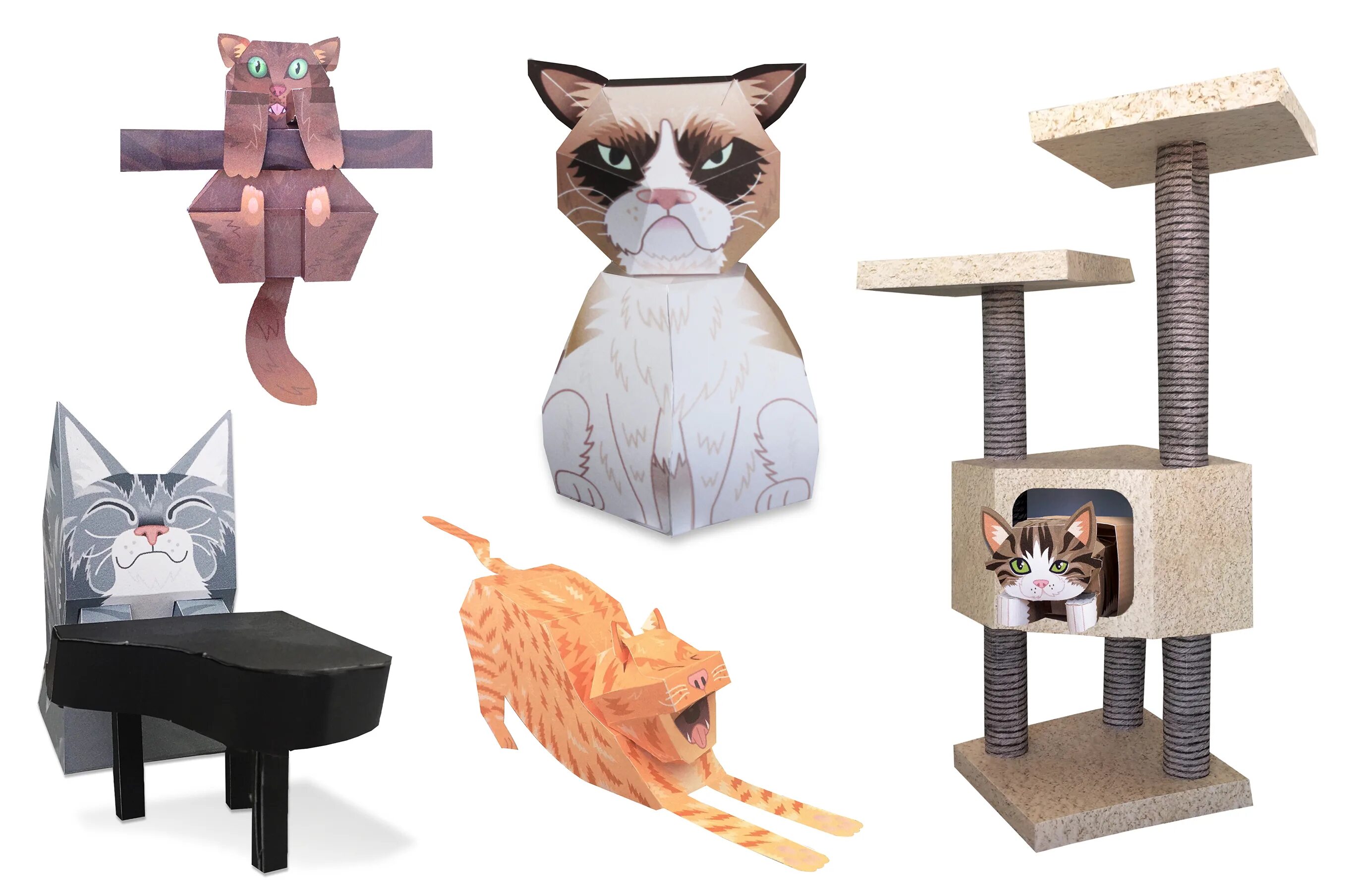 Поделки самоделки рисунки PaperMade Paper Cats available April 2016