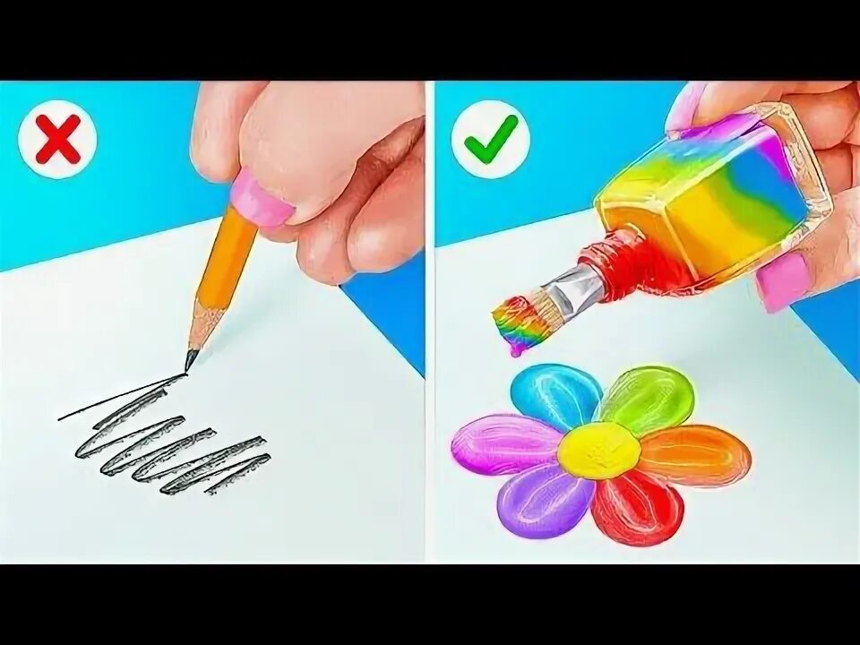 Поделки самоделки рисуют COOL ART HACKS AND DIY CRAFTS Easy Painting & Drawing Tips and Hacks You Need to