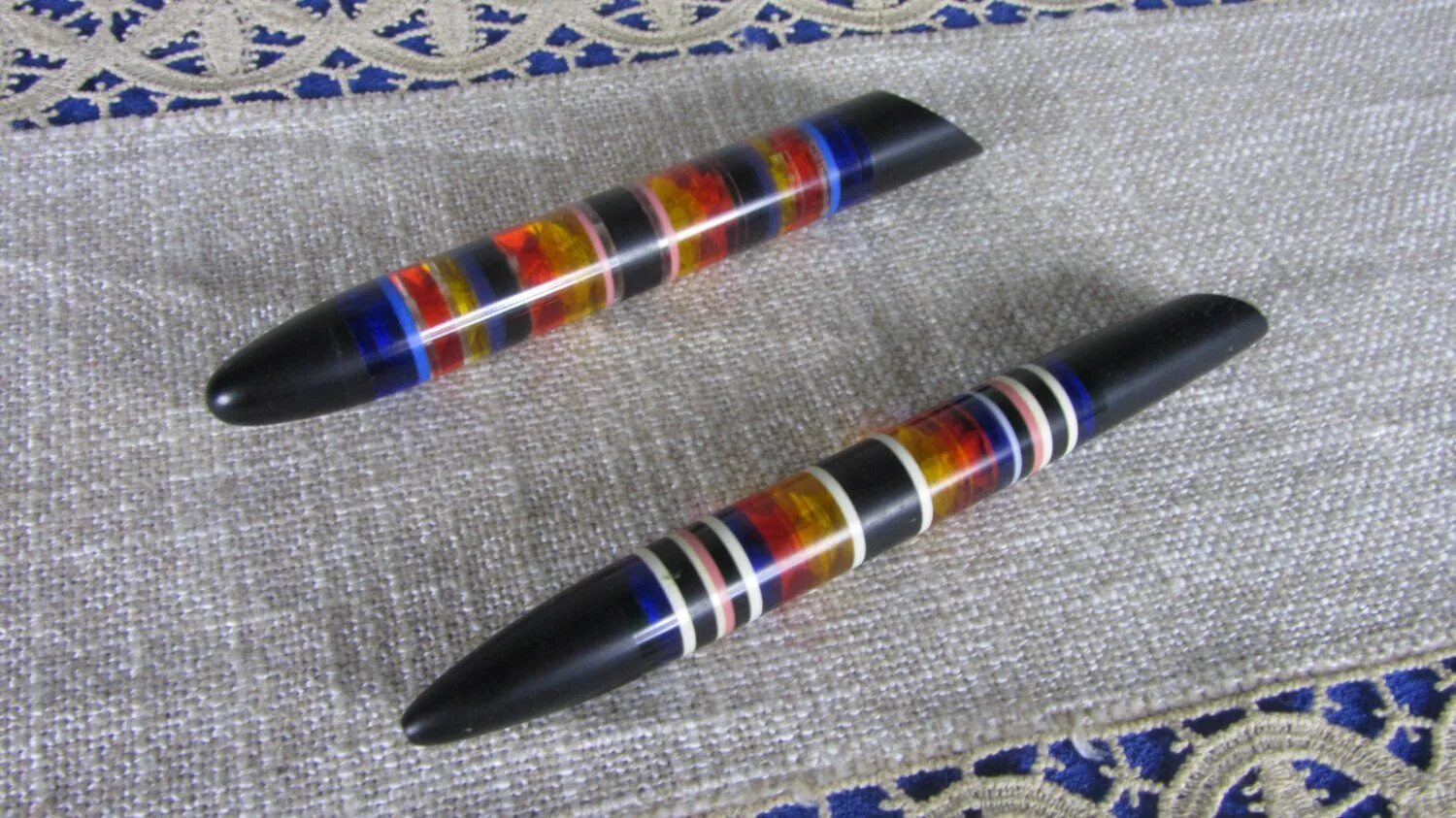 Поделки самоделки ручки Decor pens USSR DIY Project Handle Plexiglas, Old and Fancy Plexiglas Two Pen Se