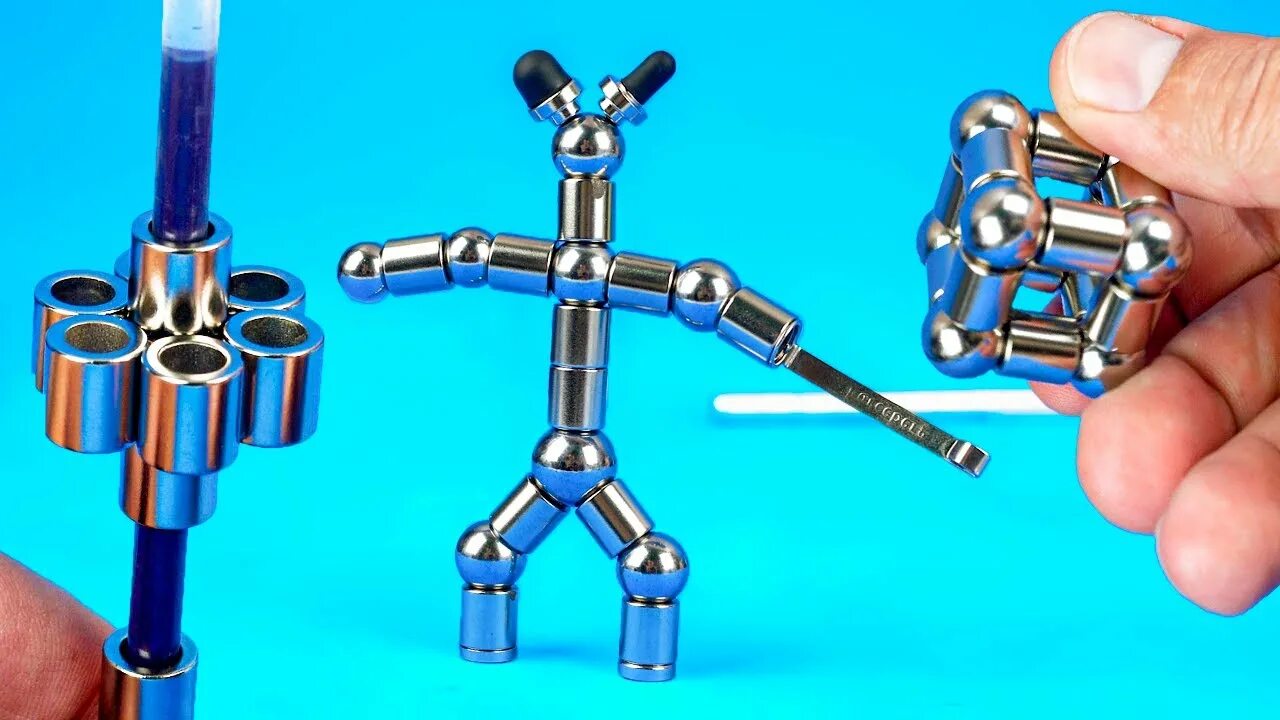 Поделки самоделки rutube Необычная Антистрес ручка из неомагнитов Magnetic balls - YouTube
