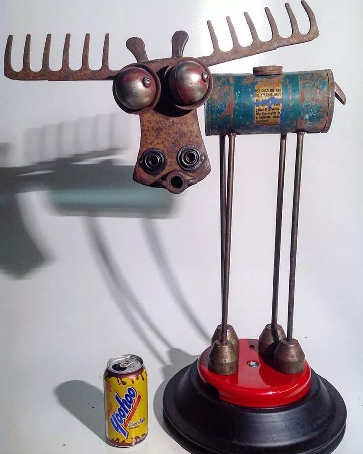 Поделки самоделки rutube Damon Drummond - love the rake for antlers. Metal art, Scrap metal art, Welding 