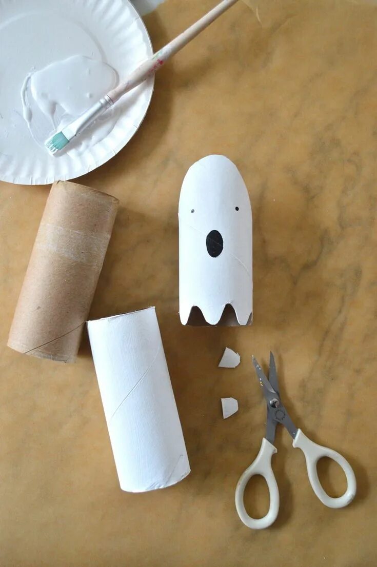 Поделки самоделки штучки Easy Easy Cardboard Tube Halloween Decorations - super make it Halloween toilet 