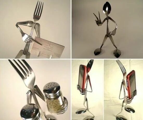 Поделки самоделки штучки Recycling Cutlery Has Never Been So Cute. Check It Out. Arte em talheres, Artesa