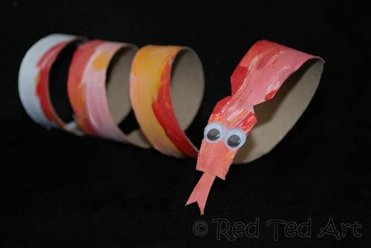 Поделки самоделки скотч Chinese New Year Craft: Red Snake - Red Ted Art - Kids Crafts Recycled crafts ki