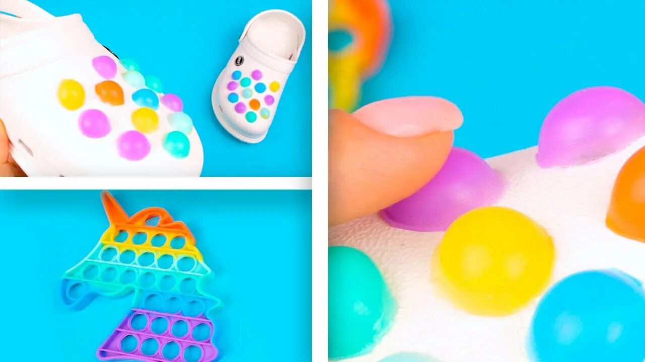 Поделки самоделки слайм Украшения из Поп ит Diy Crocs Pop it антистресс - YouTube