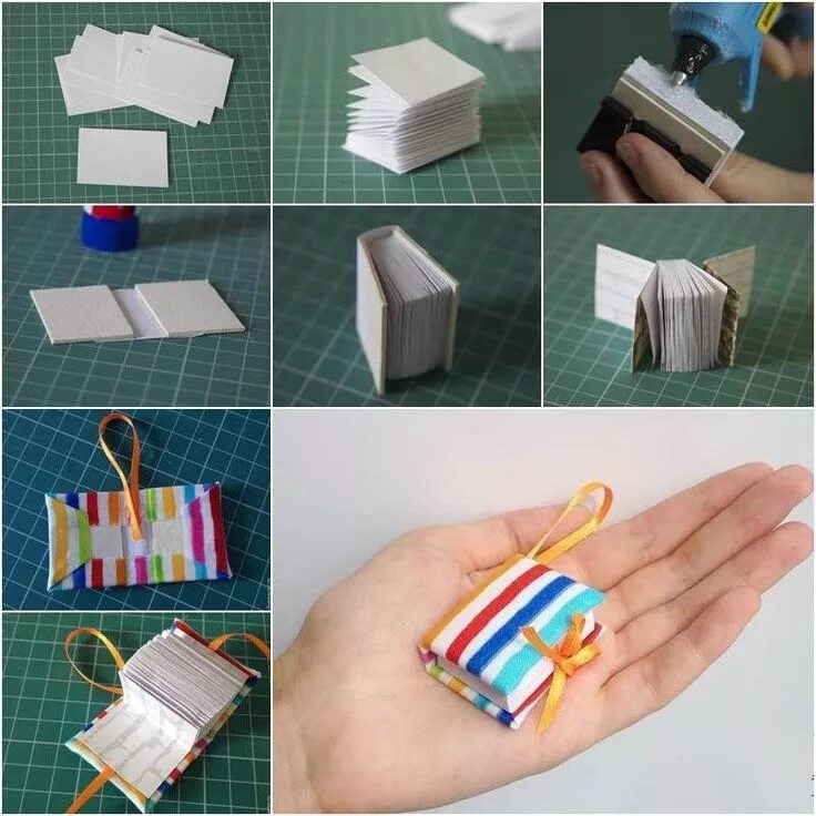 Поделки самоделки своими руками без клея DIY Cute Little Notebook Keychain iCreativeIdeas.com Самодельная книга, Самодель