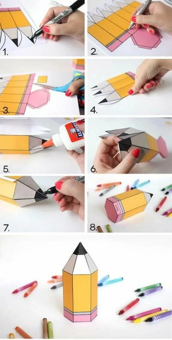 Поделки самоделки своими руками из бумаги Pin on Cajas in 2024 Preschool crafts, School gifts, Creative gift wrapping