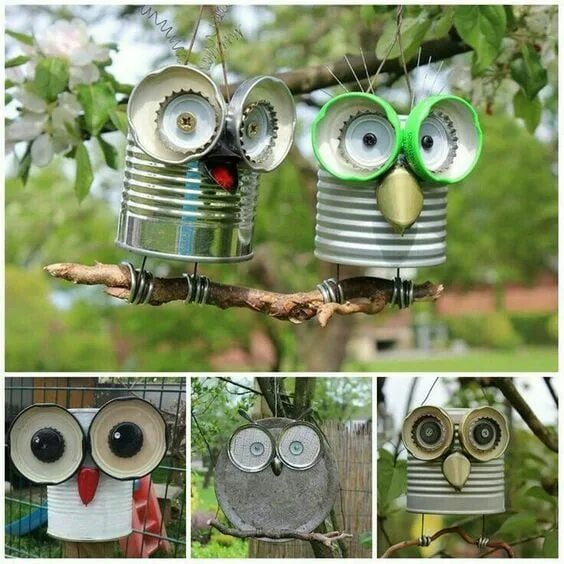 Поделки самоделки своими руками из подручных Idées récup' des boites de conserve - Bricolage maison Tin can crafts, Recycled 