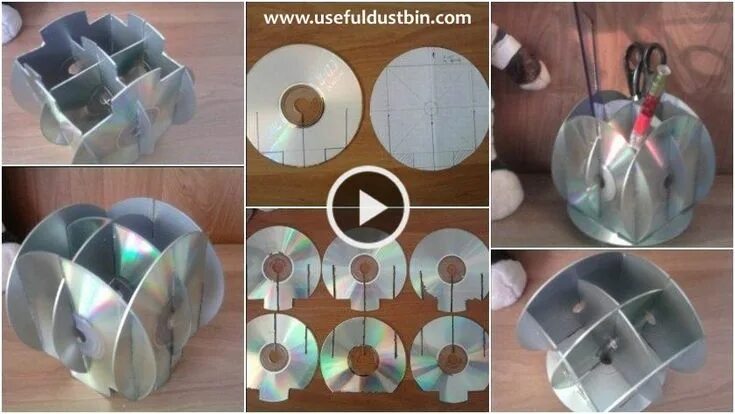 Поделки самоделки своими руками из подручных средств How to make Pen stand using CD ( PENCIL HOLDER ) - Reuse Crafts - ArtsyCraftsyDa