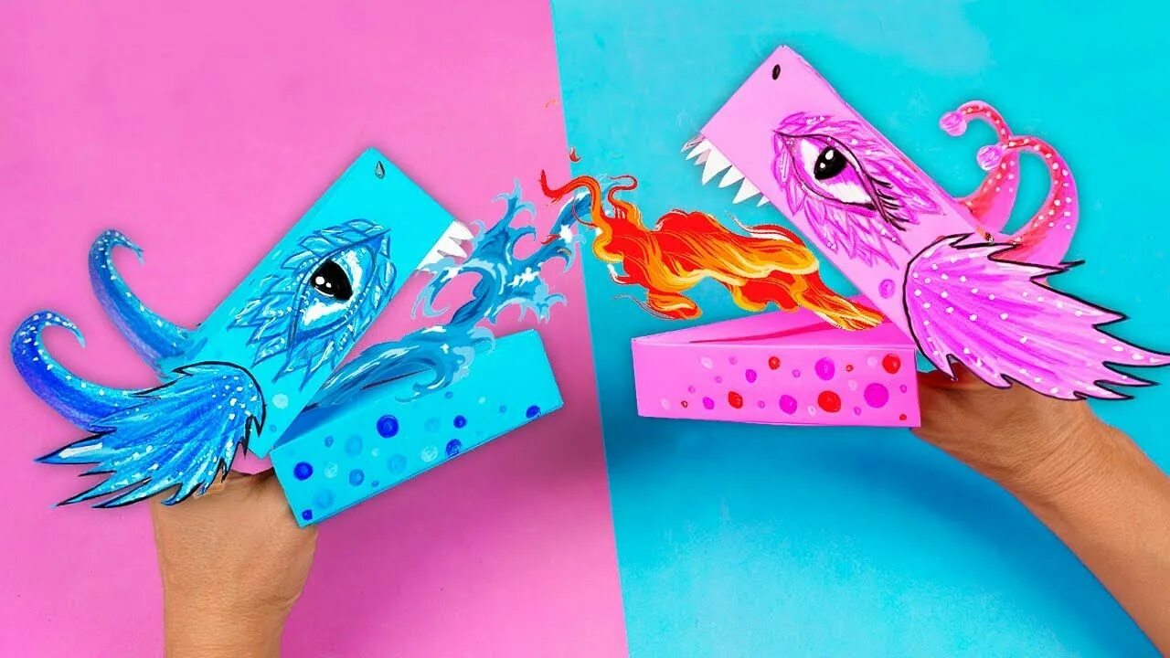 Поделки самоделки таня Как сделать Дракона на руку из Tik Tok Оригами кукла из бумаги - YouTube Dragon 