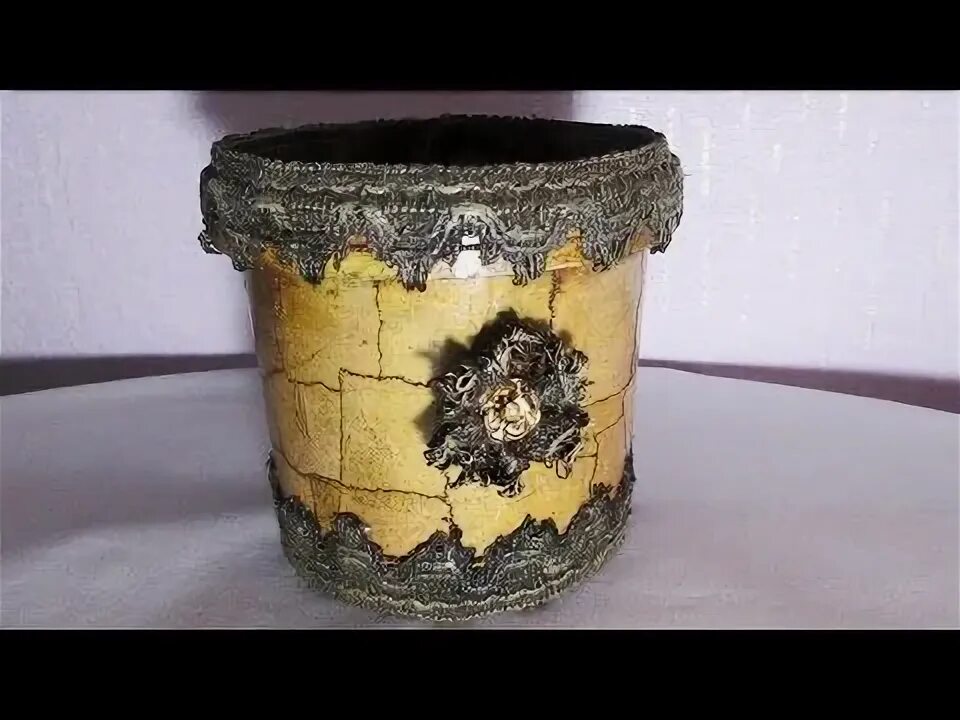 Поделки самоделки татьяны Цветочный горшок из майонезной банки - YouTube Цветочный горшок, Цветочные горшк