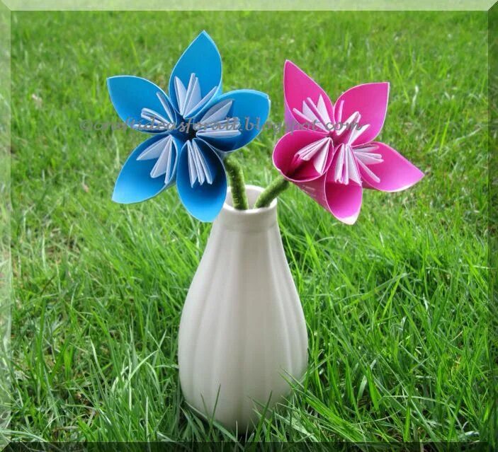 Поделки самоделки цветок Amazing paper flowers, must try! Easy origami flower, Origami flowers instructio