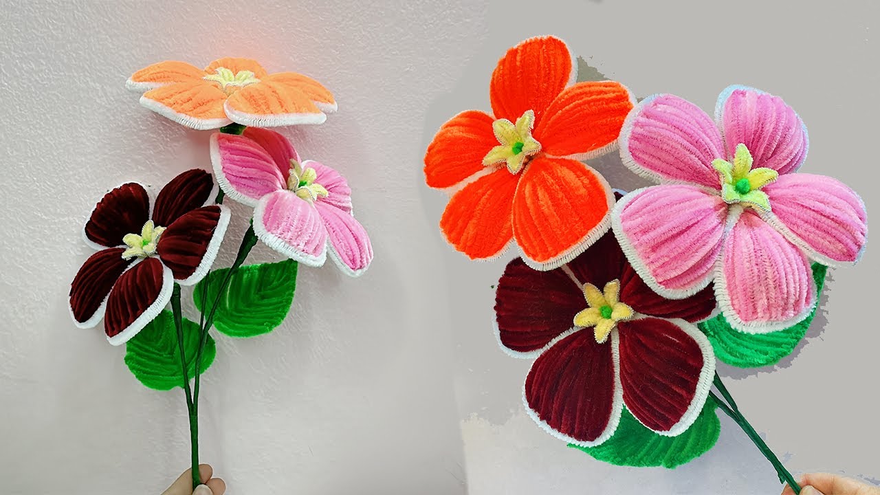 Поделки самоделки цветок DIY Primrose Flower with Pipe Cleaner - Pipe Cleaner Flower Craft Tutorial - DIY