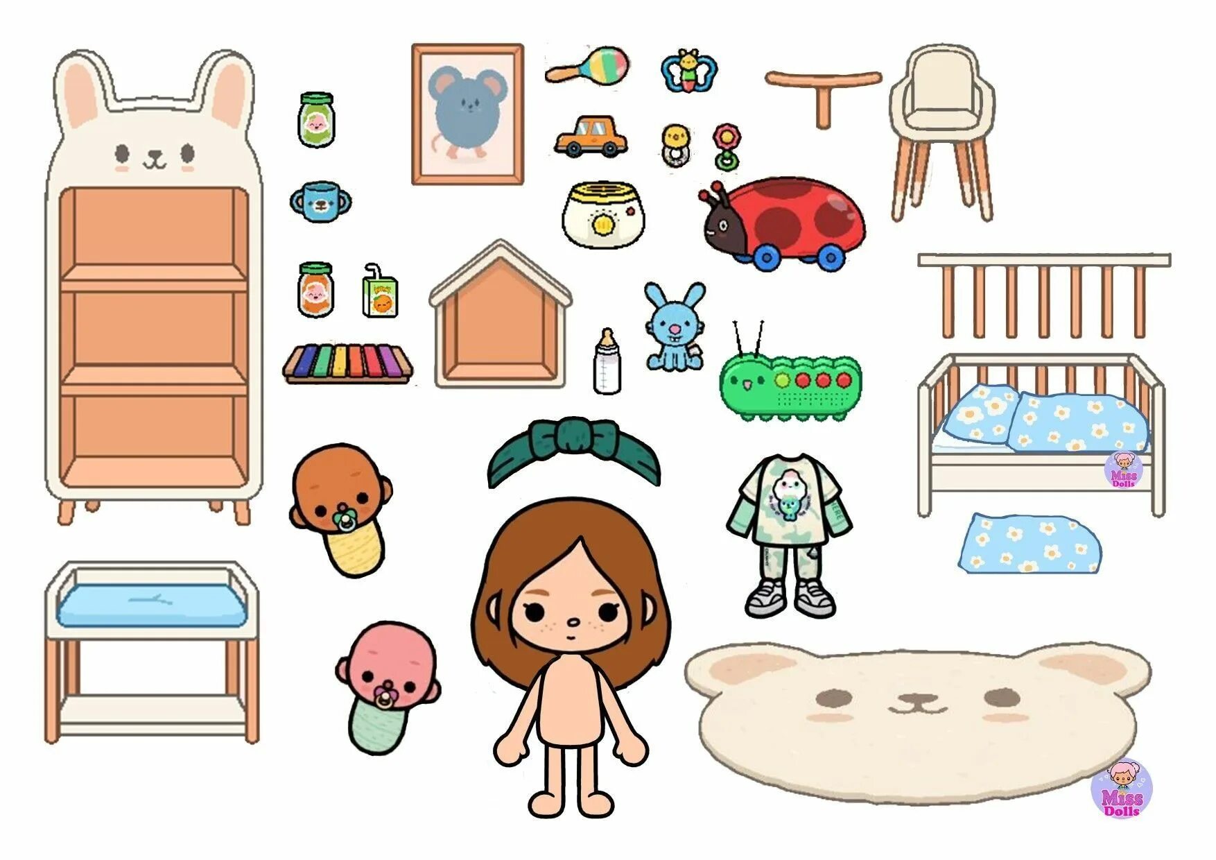 Поделки самоделки тока бока Pin on Toca Life Paper dolls, Paper doll house, Paper doll template