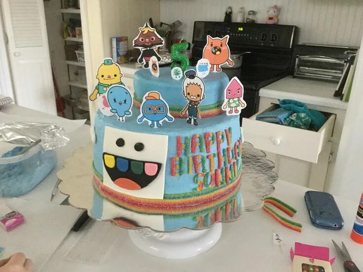 Поделки самоделки тока бока Toca Boca Cake 7th birthday cakes, Cake decorating, Cake