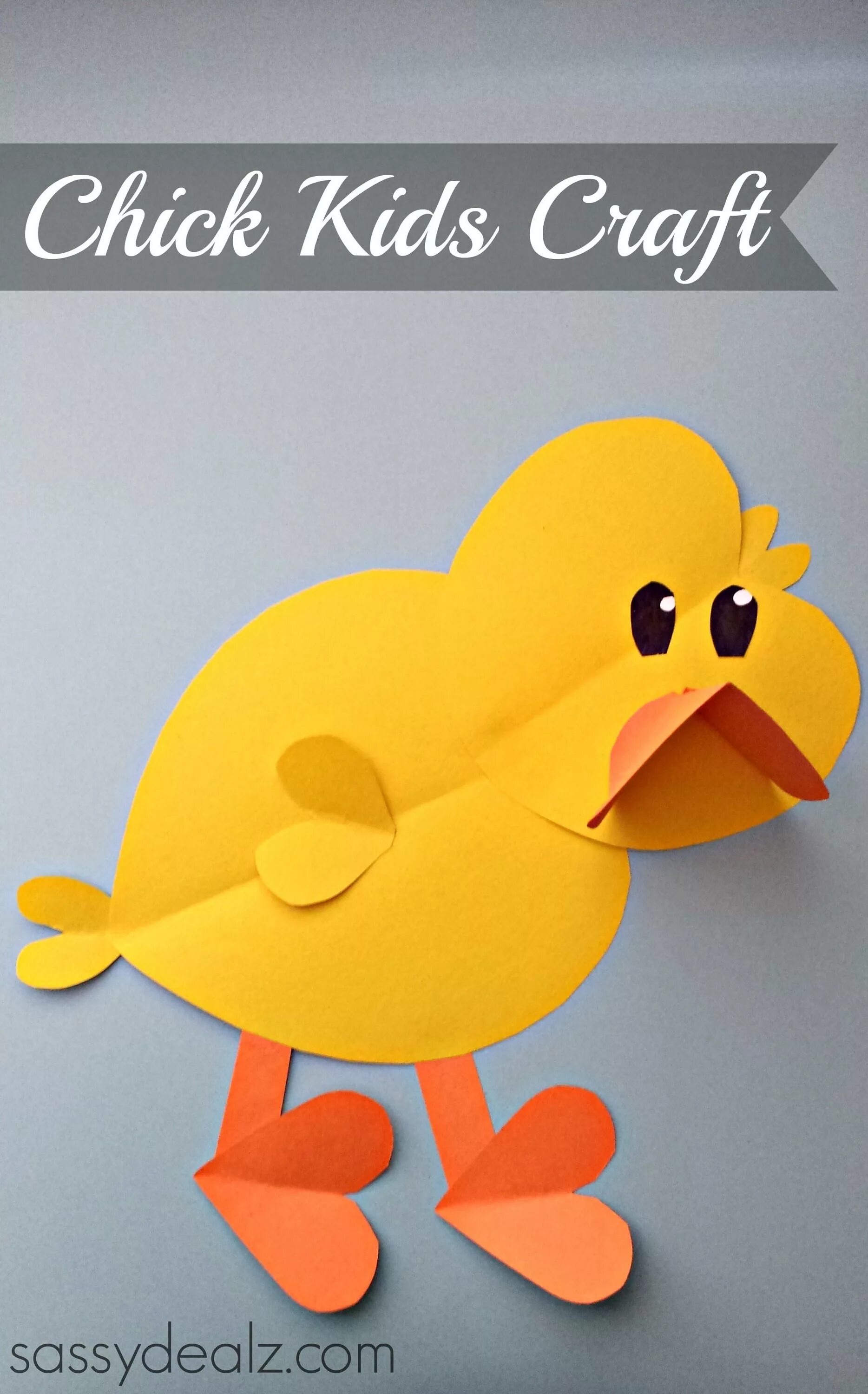Поделки самоделки уточка Paper Chick Craft For Kids Art activities for kids, Diy art projects, Easter pap