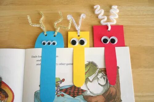 Поделки самоделки закладки Monster Bookmarks Bookmarks kids, Crafts, Monster bookmark