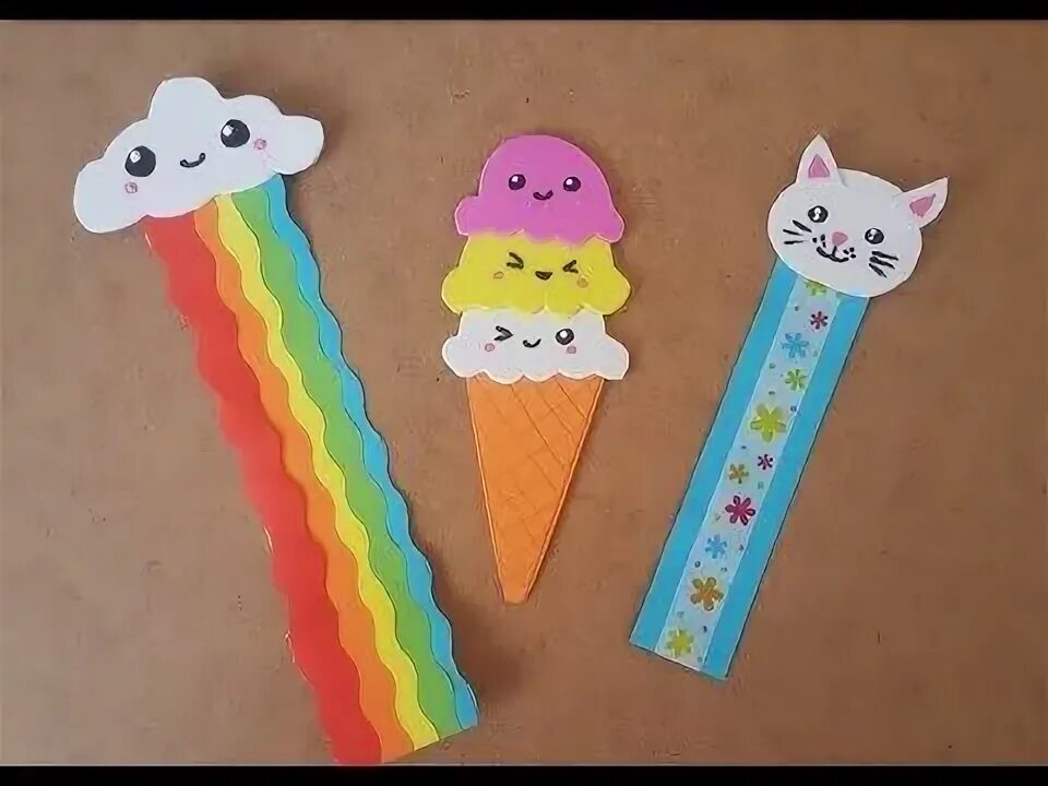 Поделки самоделки закладки Rengarenk 3 Farklı Kitap Ayracı DIY Bookmark Kendin Yap #kendinyap Rengarenk 3 F