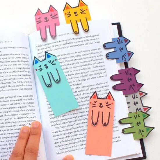 Поделки самоделки закладки Peek-a-boo Cat Bookmarks Book crafts, Diy bookmarks, Fun crafts