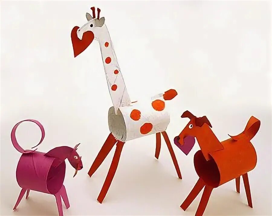 Поделки самоделки животные Valentine craft project #animals #valentines #kids #art #craft #recycledart Zigg