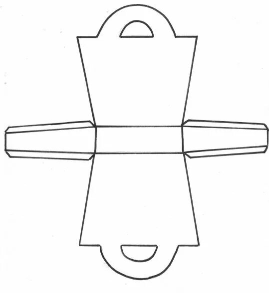 Поделки сумка из бумаги с выкройкой 4254_carteras_molde.gif (539 × 588) Molde, Modelos de caixa, Molde caixa