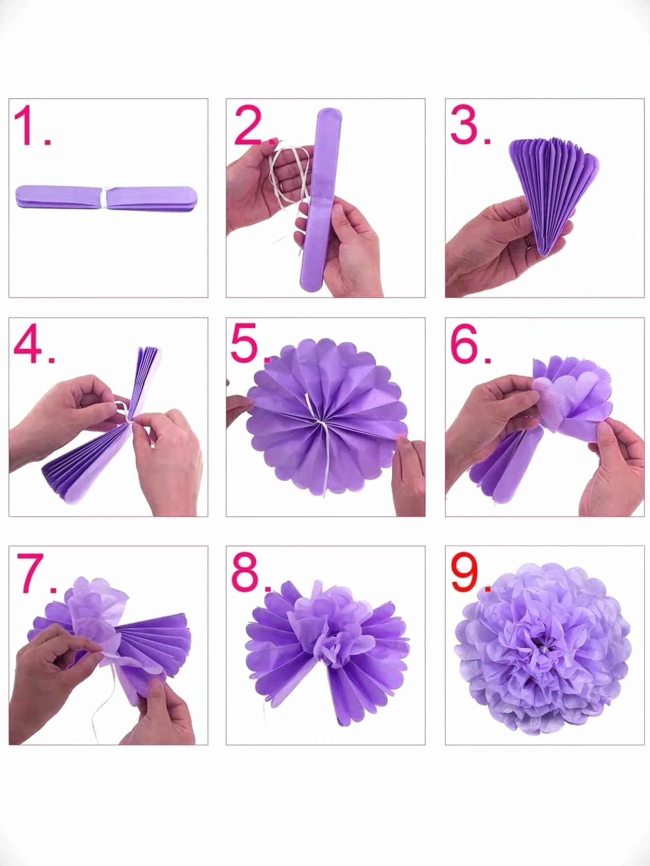 Поделки своими руками фото инструкция Decorative Paper Pull Flower 20pcs - Decorations Tissue paper flowers diy, Paper
