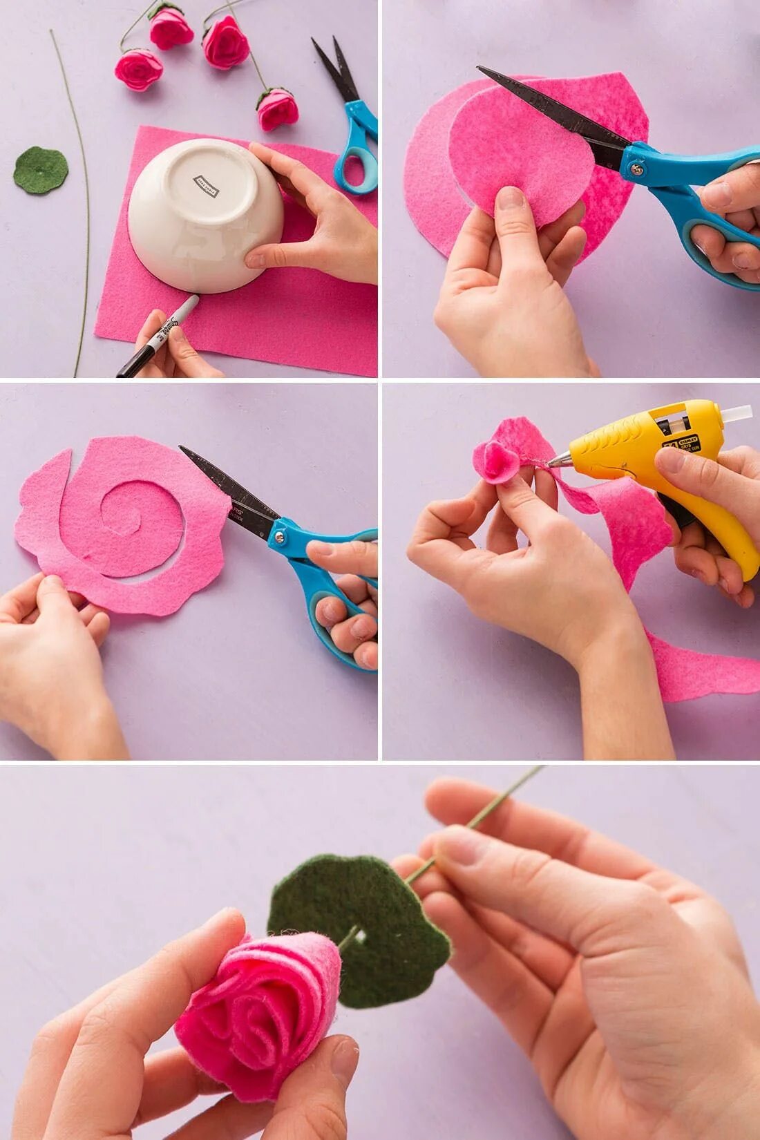 Поделки своими руками фото пошагово Send Your BFF This Felt Bouquet for Galentine’s Day