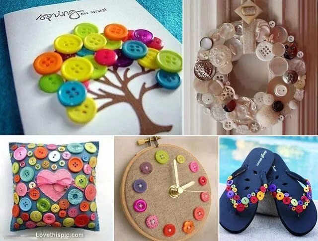 Поделки своими руками фото простые creative diy button ideas diy crafts home made easy crafts craft idea crafts ide