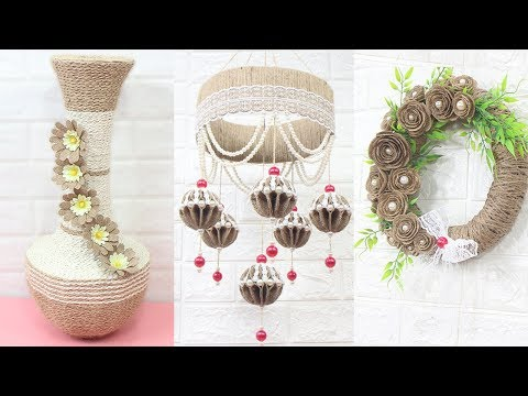 Поделки своими руками идеи декора 2377) 5 Jute craft ideas Home decorating ideas handmade Diy BigBoom - YouTube (с