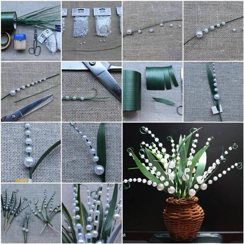 Поделки своими руками из подручных фото Diy Lily Of The Valley Diy home crafts, Pinterest diy crafts, Pinterest crafts