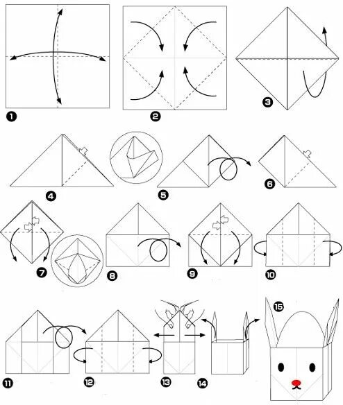 Поделки своими руками схемы для начинающих https://www.google.pl Origami animali, Origami, Coniglio