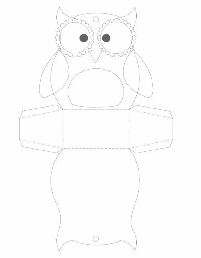 Поделки своими руками со схемами bastelvorlagen-herbst-eule-geschenkbox-figur-deko-basteln-ausdrucken-falten Gift