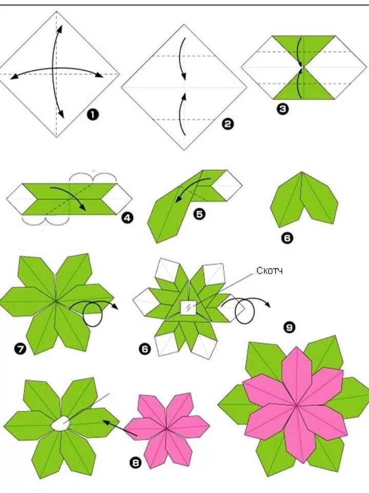 Поделки своими руками со схемами Pin by Magdalena D on Origami Christmas origami, Origami paper folding, Paper cr