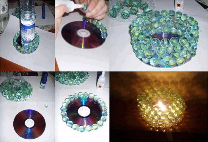 Поделки своими руками в домашних условиях Recycle old Cds into a neat lighting display DIY Pinterest Декор, Поделки and Ид