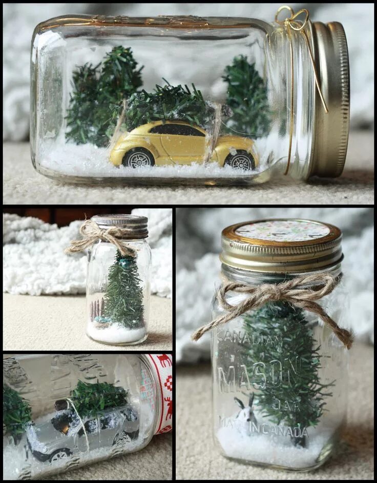 Поделки в банке своими руками фото Christmas mason jars, Christmas jars, Christmas crafts